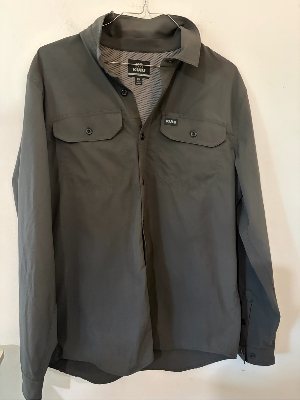 KUIU Men's Gauge LS UPF 50 Utility Workgrade Performance Shirt- Asphalt